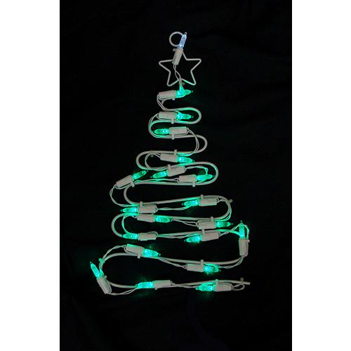 12.5" LED Lighted White Battery Operated Christmas Tree Window Silhouette Decoration. Picture 2
