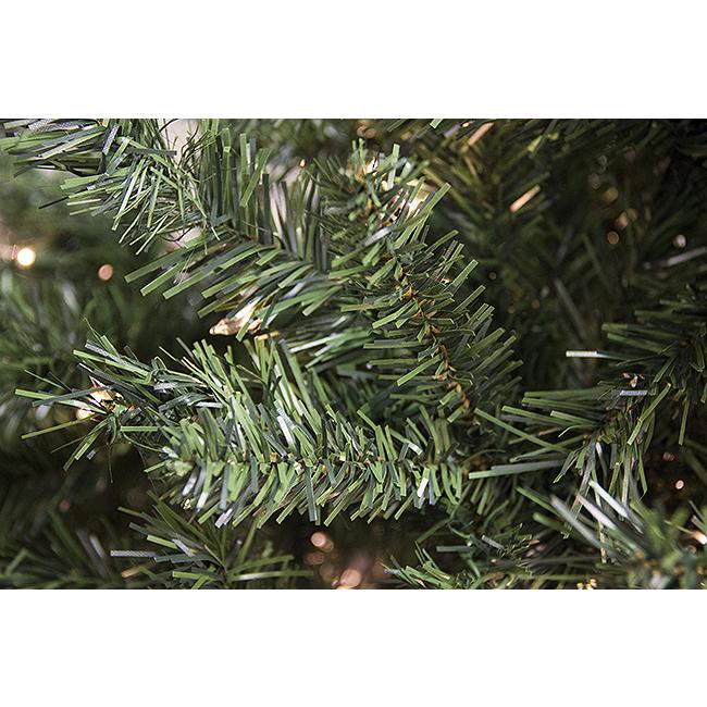 7.5' Pre-Lit Slim Traditional Mixed Pine Artificial Christmas Tree - Clear Lights. Picture 2