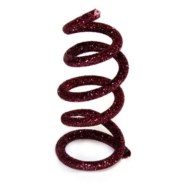 30' x 0.4" Burgundy Glitter Enchanted Forest Wired Tube Artificial Christmas Garland - Unlit. Picture 1