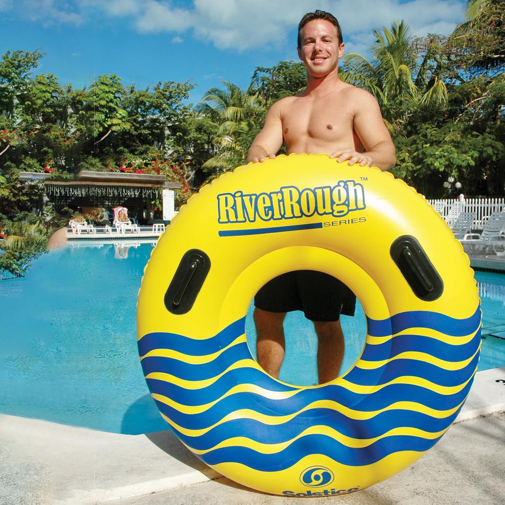 48" Inflatable River Rough Swimming Pool Ring Tube with Handles. Picture 5