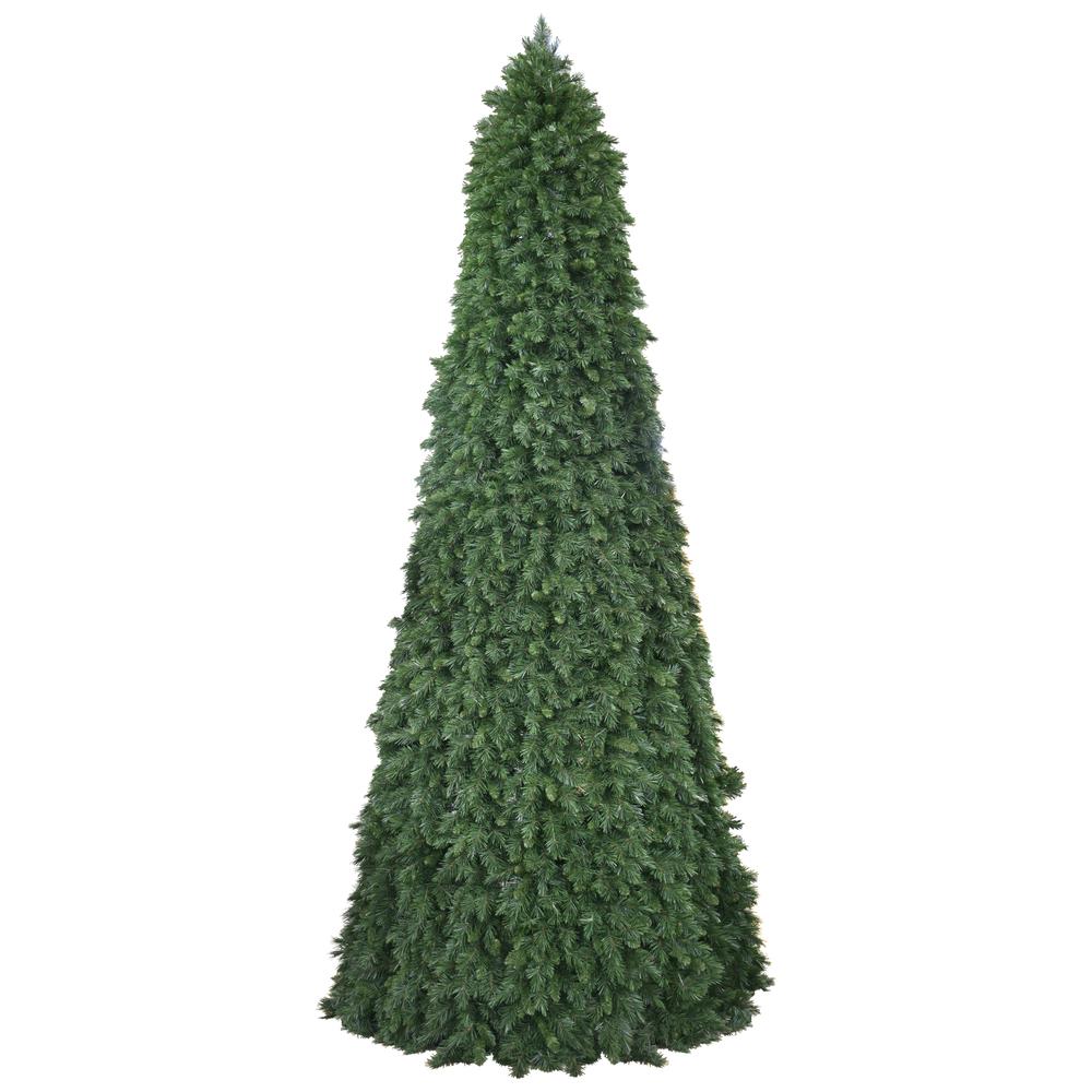 15' Pre-Lit Green Pencil Pine Artificial Christmas Tree - Multi Lights. Picture 1