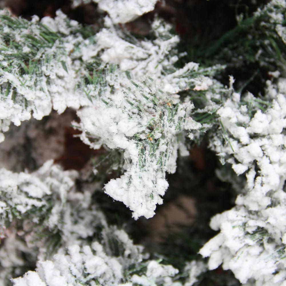 9' Medium Heavily Flocked Pine Artificial Christmas Tree - Unlit. Picture 2