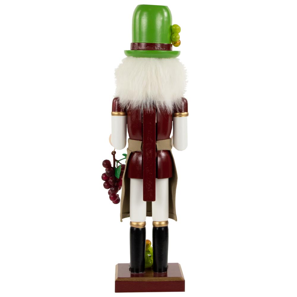 14" Green and Red Wine with Grapes Christmas Nutcracker. Picture 6