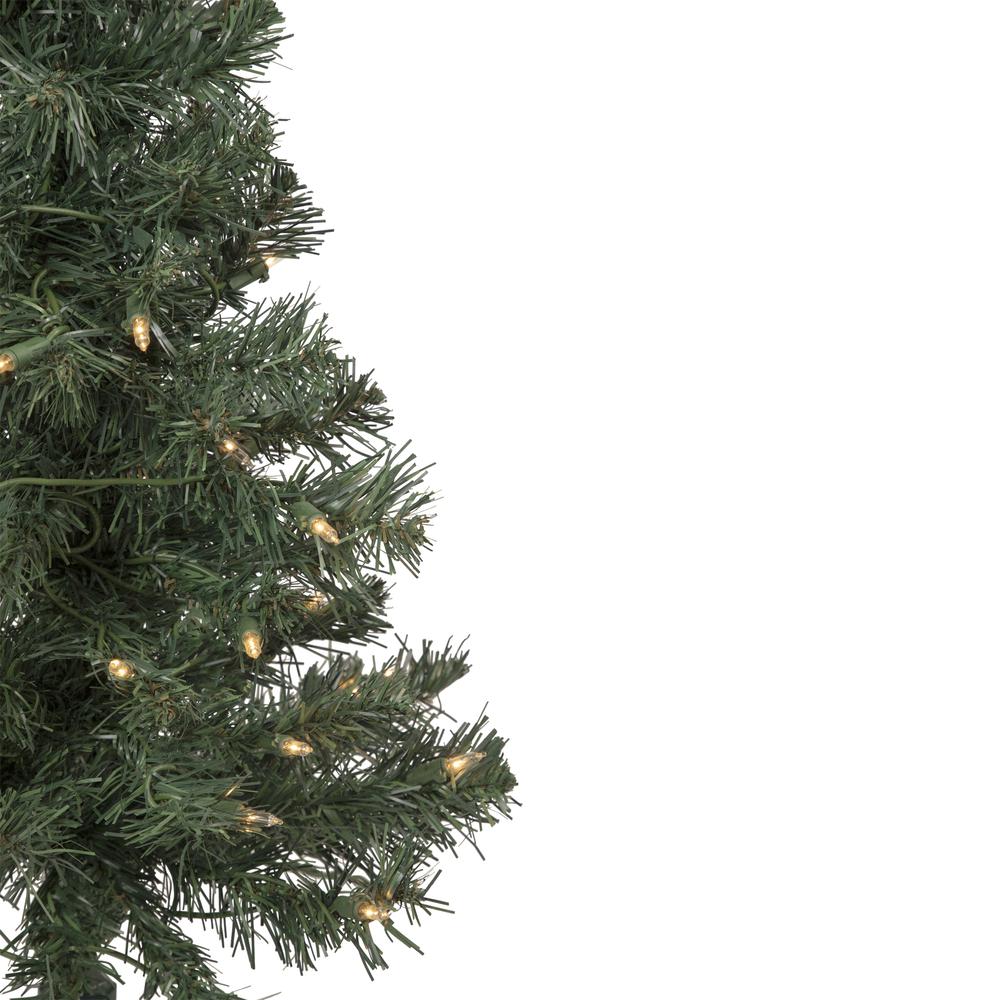 3' Pre-Lit Green Medium Blackwater Fir Artificial Christmas Tree - Clear Lights. Picture 2