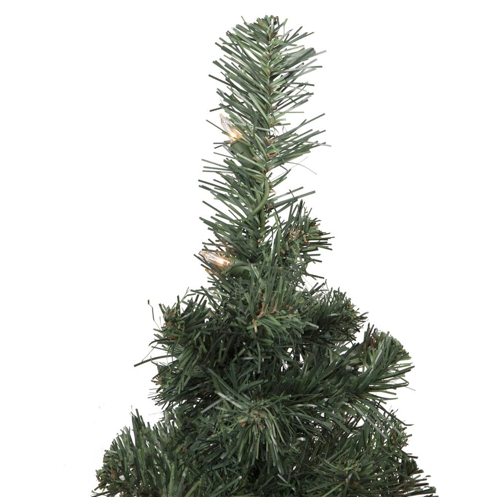 3' Pre-Lit Green Medium Blackwater Fir Artificial Christmas Tree - Clear Lights. Picture 3