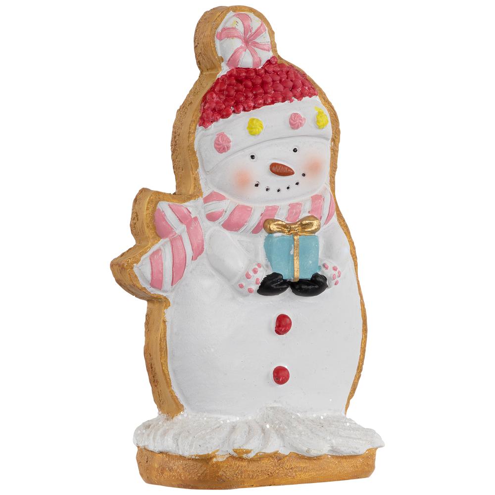 7" Gingerbread Snowman Tabletop Christmas Figurine. Picture 6