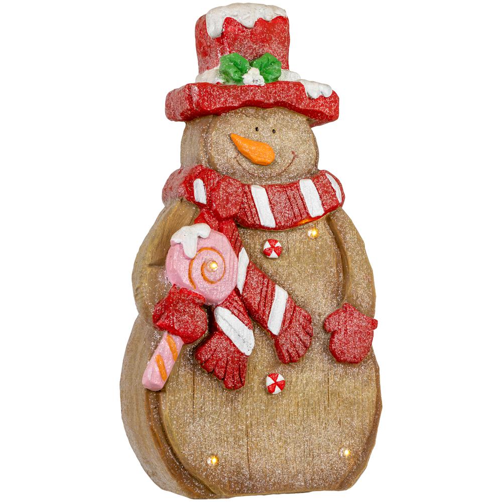 15.5" LED Lighted Gingerbread Snowman Christmas Figure. Picture 6