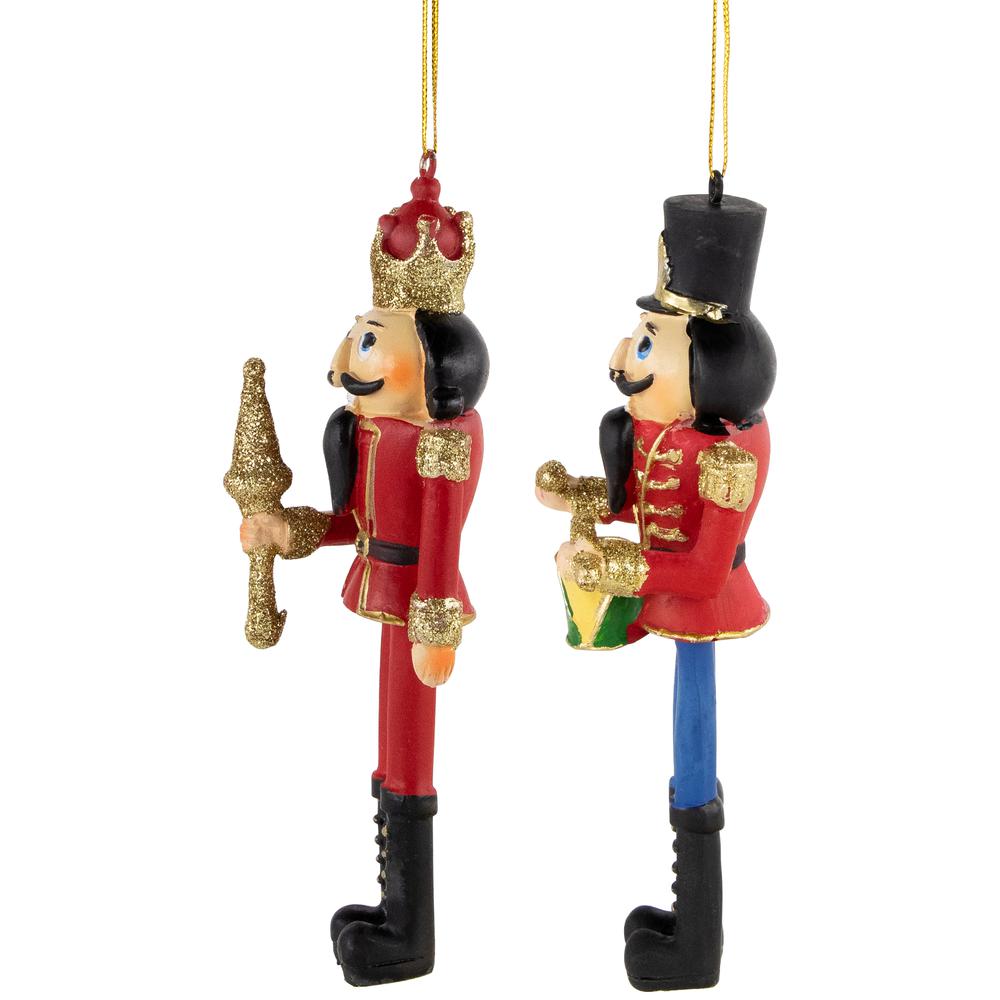 Set of 2 Nutcracker King and Soldier Christmas Ornaments 5.75". Picture 6