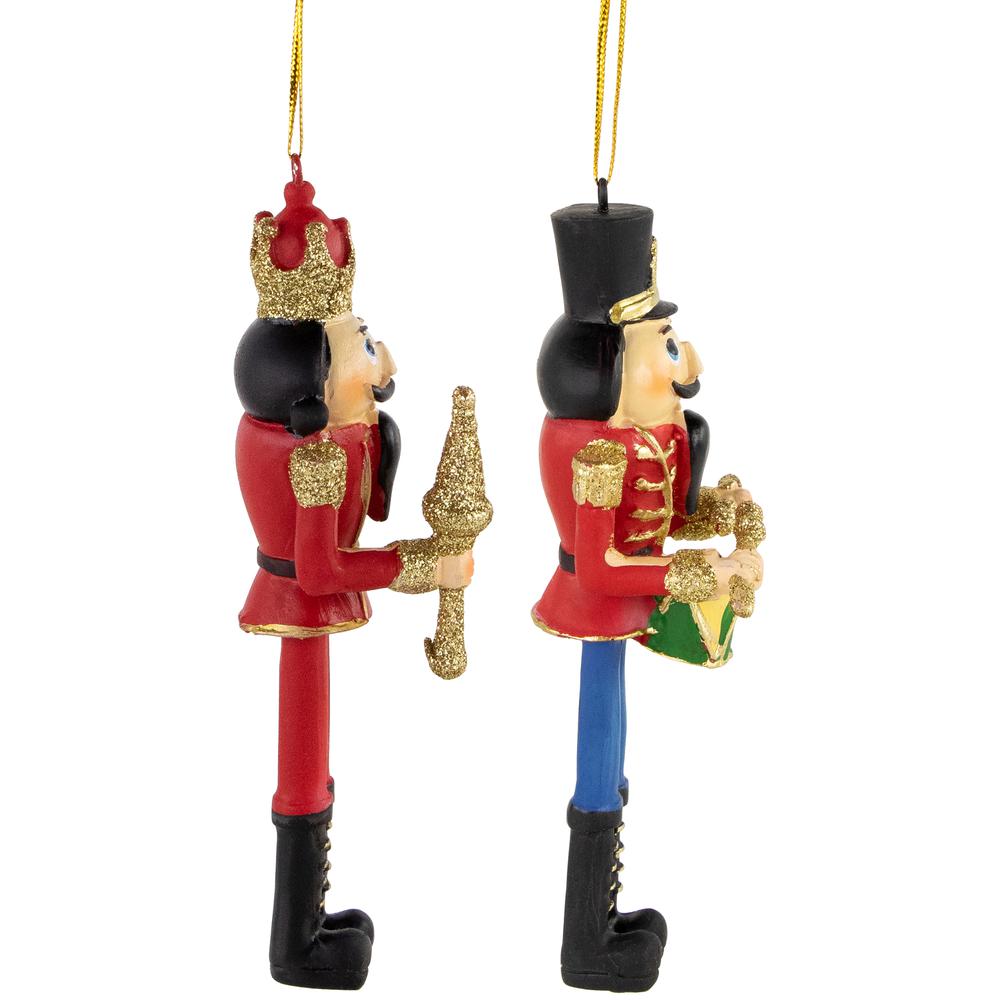 Set of 2 Nutcracker King and Soldier Christmas Ornaments 5.75". Picture 7