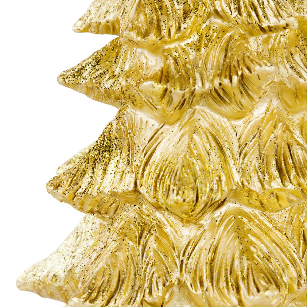 9.5" Metallic Gold Woodland Christmas Tree Decoration. Picture 6