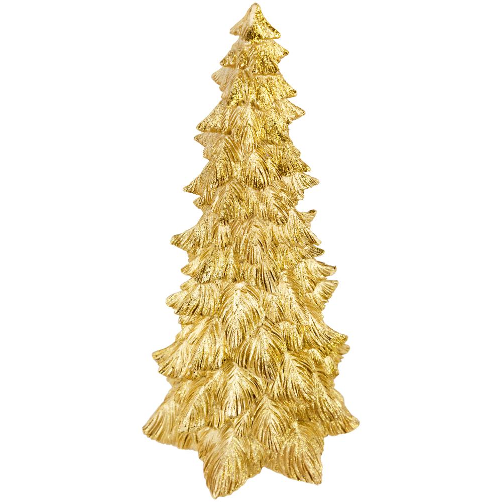 12.5" Metallic Gold Woodland Tree Christmas Decoration. Picture 6