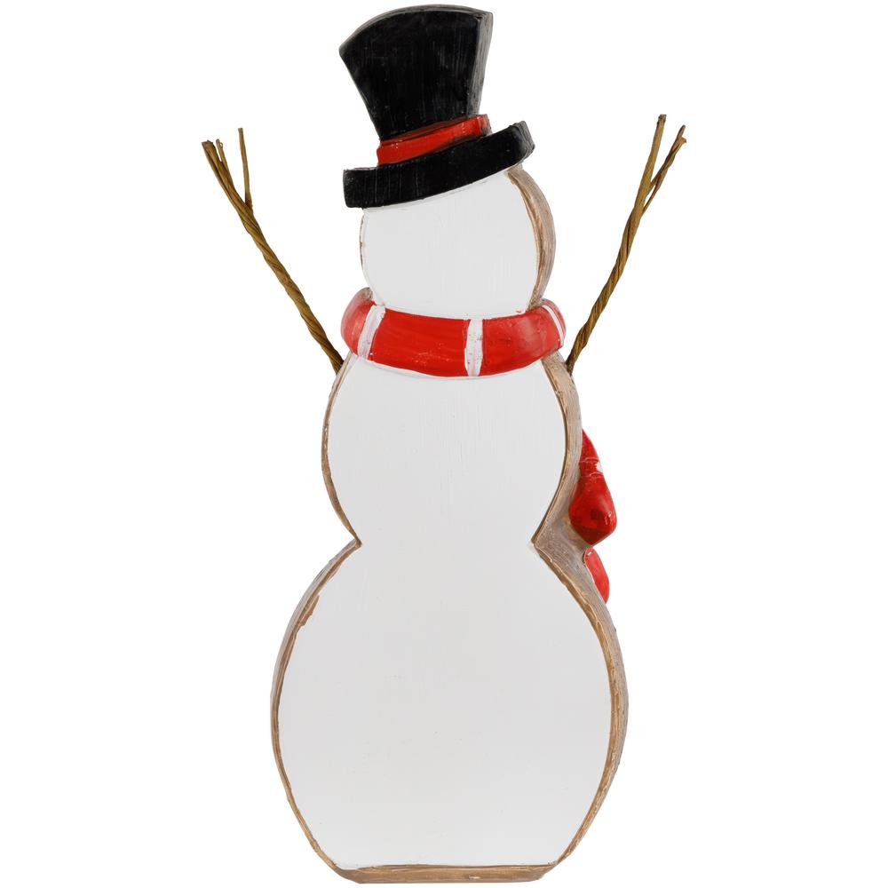 8.5" Wooden Snowman "Merry Christmas" Decoration. Picture 6