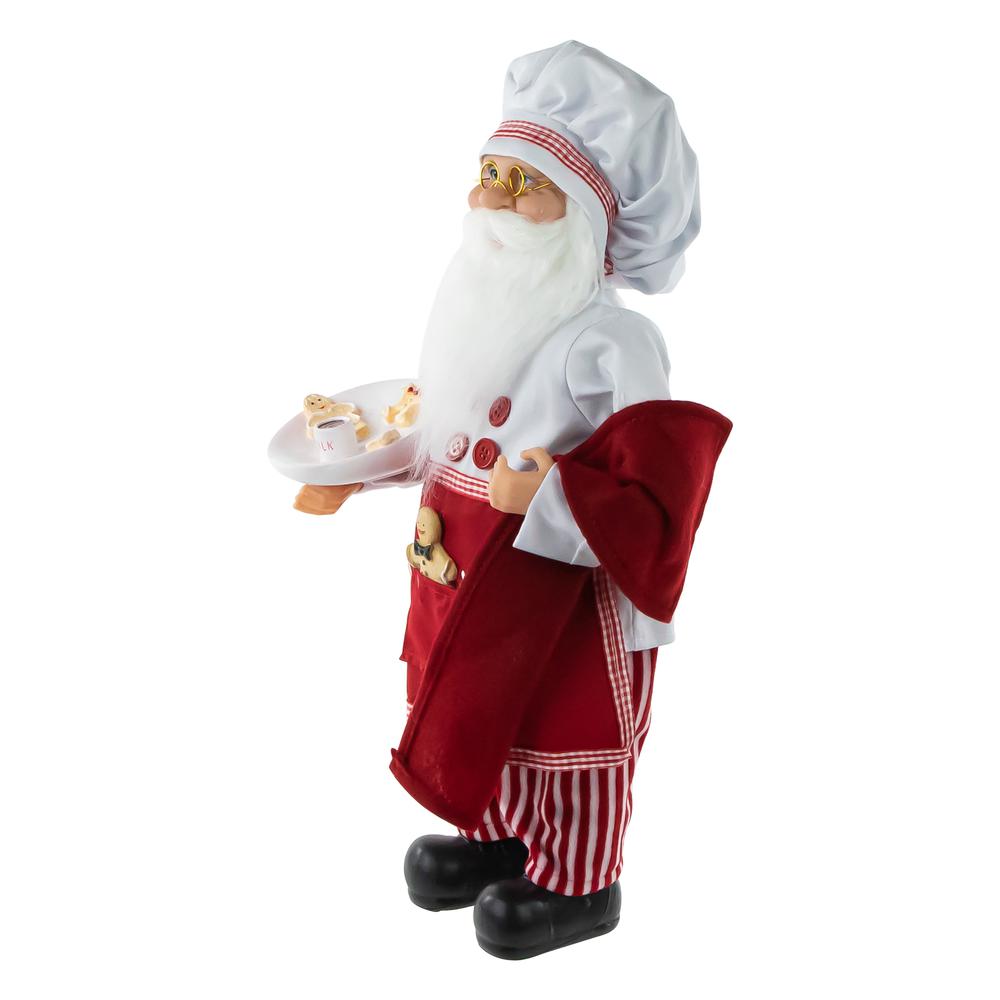 16" Chef Santa with Cookies and Napkin Christmas Figure. Picture 6