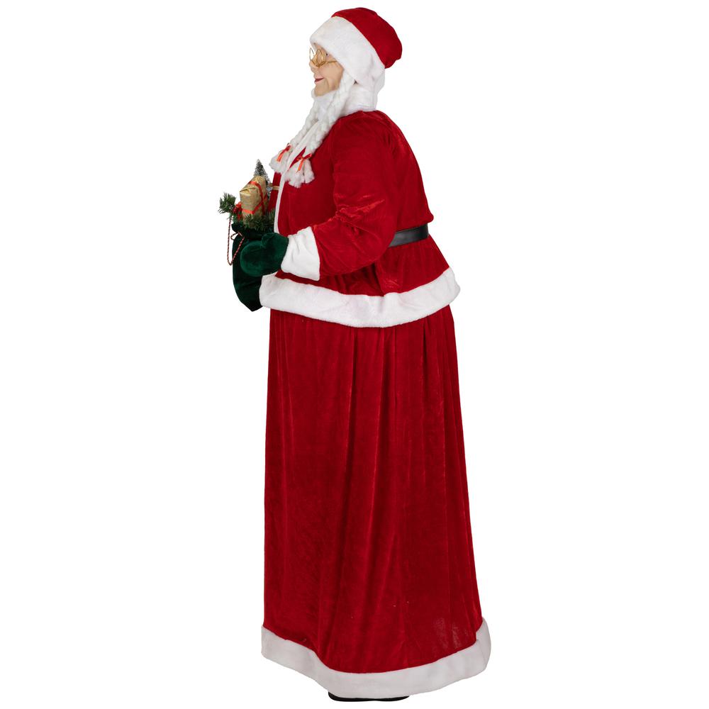 6' Mrs. Claus Commercial Christmas Figure with Gift Bag. Picture 6