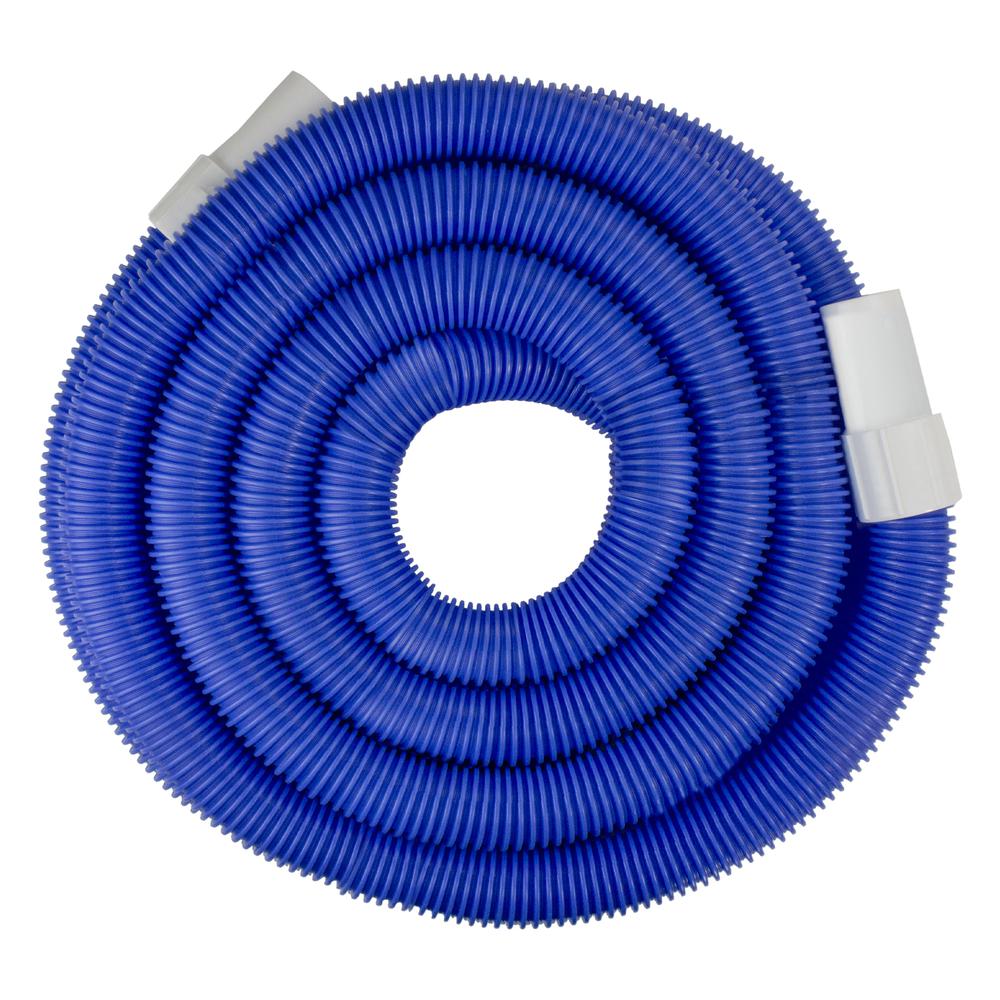 21' x 1.25" Blue Blow Molded Swimming Pool Vacuum Hose with Swivel Cuffs. Picture 1