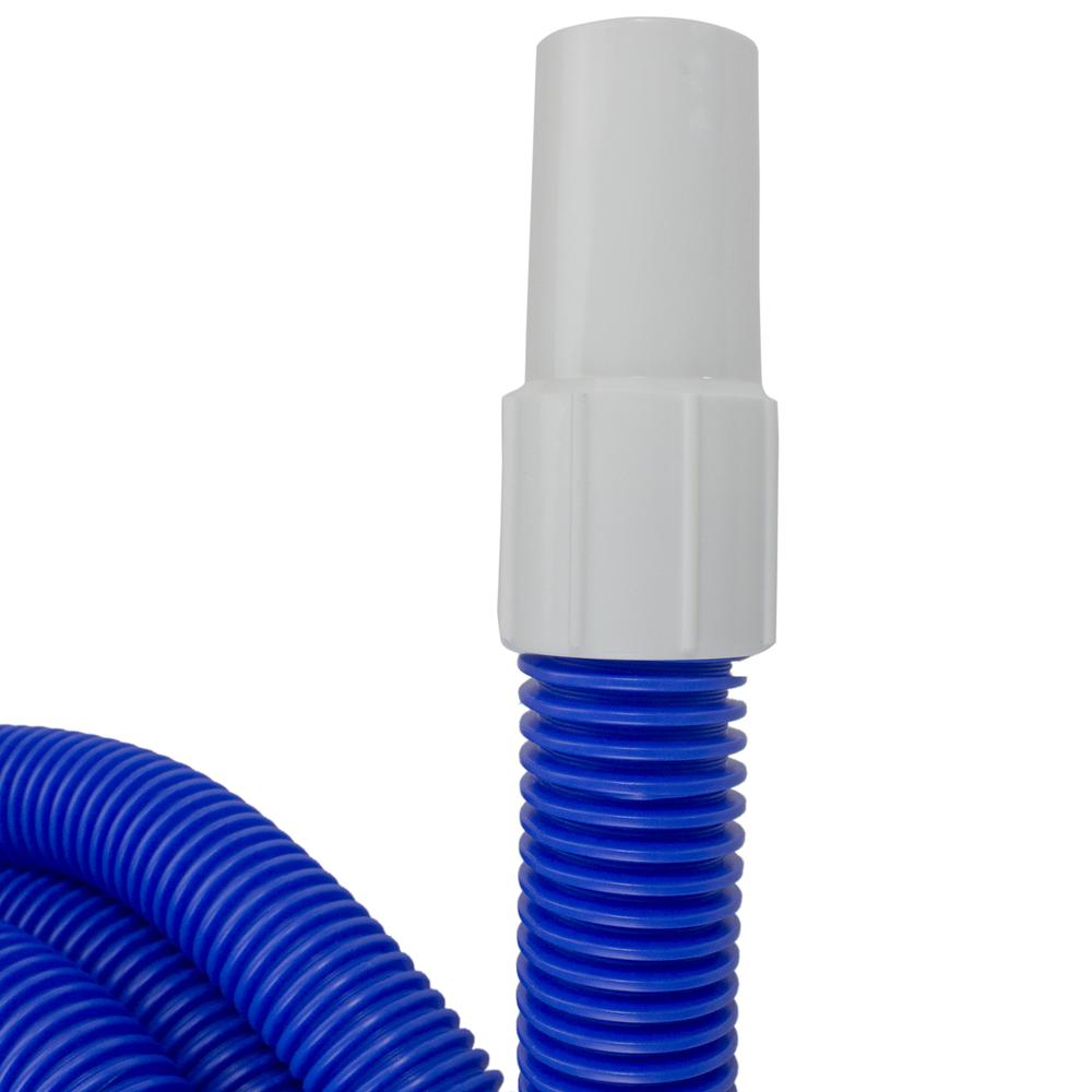 21' x 1.25" Blue Blow Molded Swimming Pool Vacuum Hose with Swivel Cuffs. Picture 3