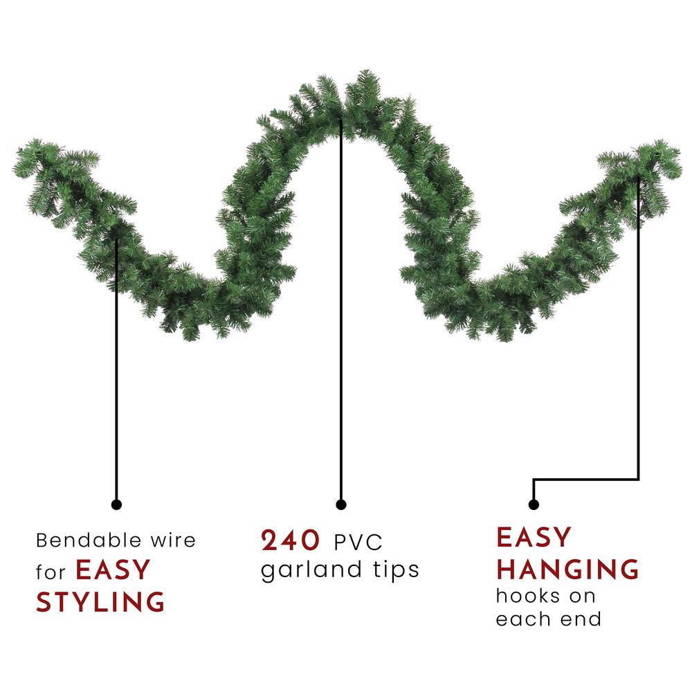9' x 12" Windsor Pine Artificial Christmas Garland - Unlit. Picture 4