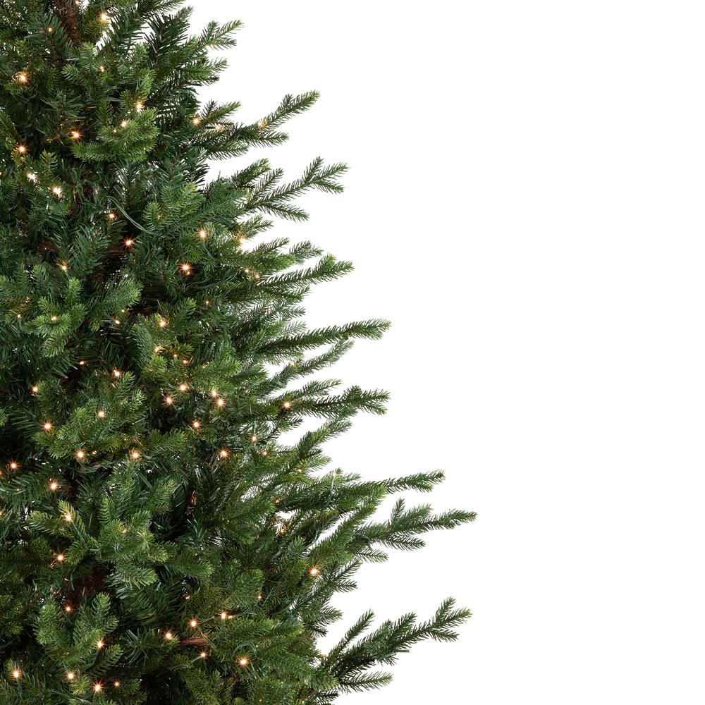 4' Pre-Lit Potted Deluxe Russian Pine Artificial Christmas Tree  Warm White LED Lights. Picture 4