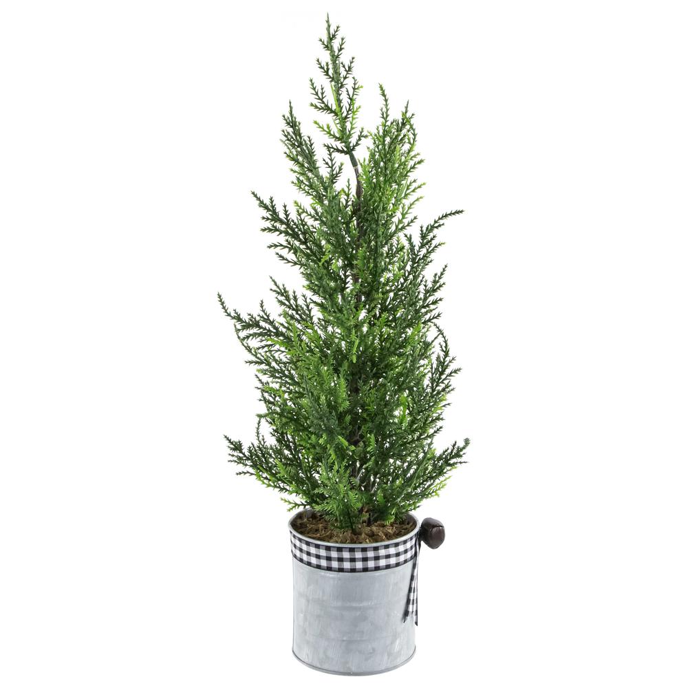 18.5" Artifical Cypress Christmas Tree  Unlit. Picture 6