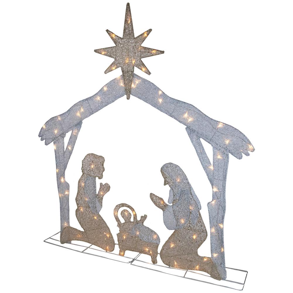 44" LED Lighted Holy Family Nativity Scene Outdoor Christmas Decoration. Picture 6
