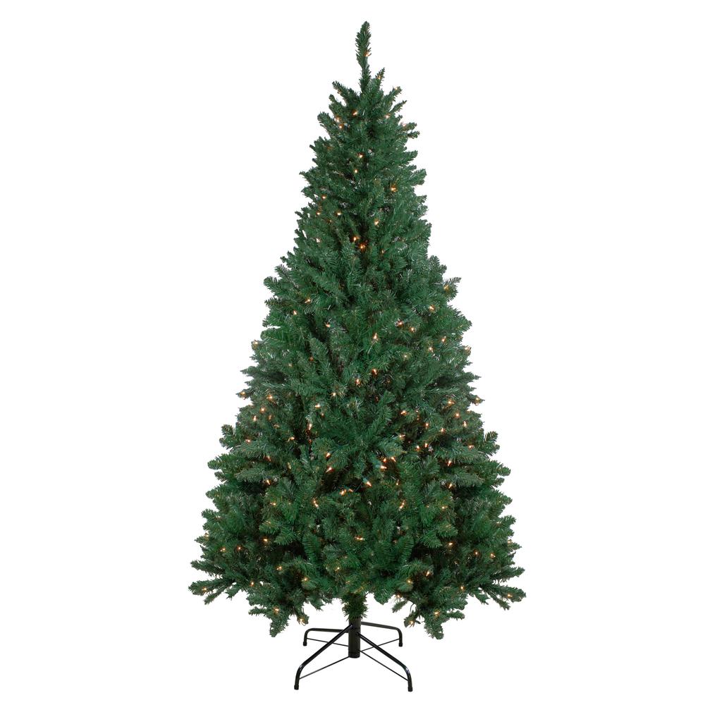 6.5 Ft Pre-Lit Ravenna Pine Artificial Christmas Tree - Warm White LED Lights. Picture 1