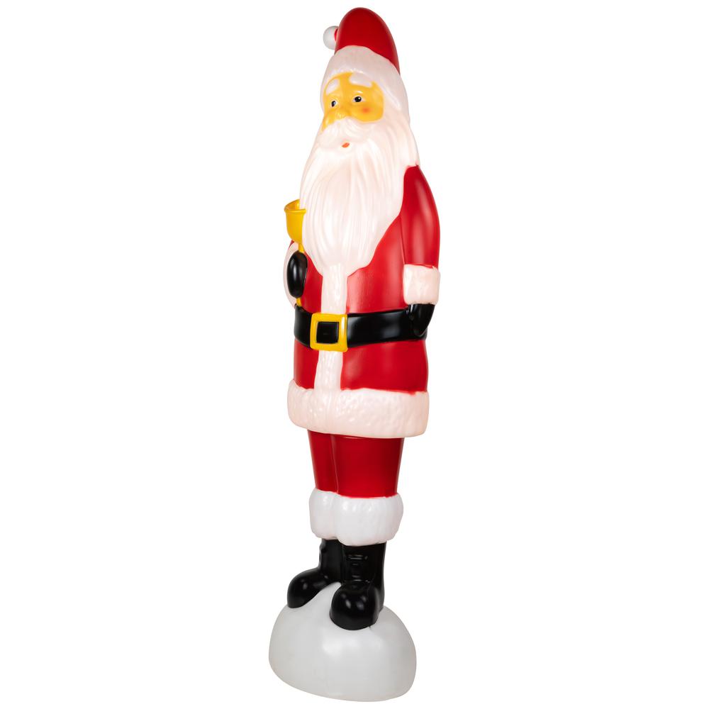 59" Lighted Blow Mold Santa Claus Retro Outdoor Christmas Decoration. Picture 6