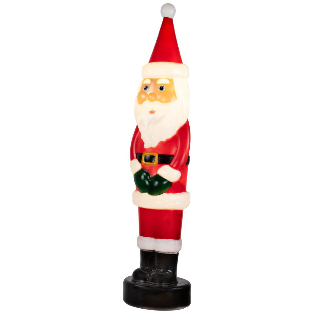 42" Lighted Santa Claus Blow Mold Outdoor Christmas Decoration. Picture 6