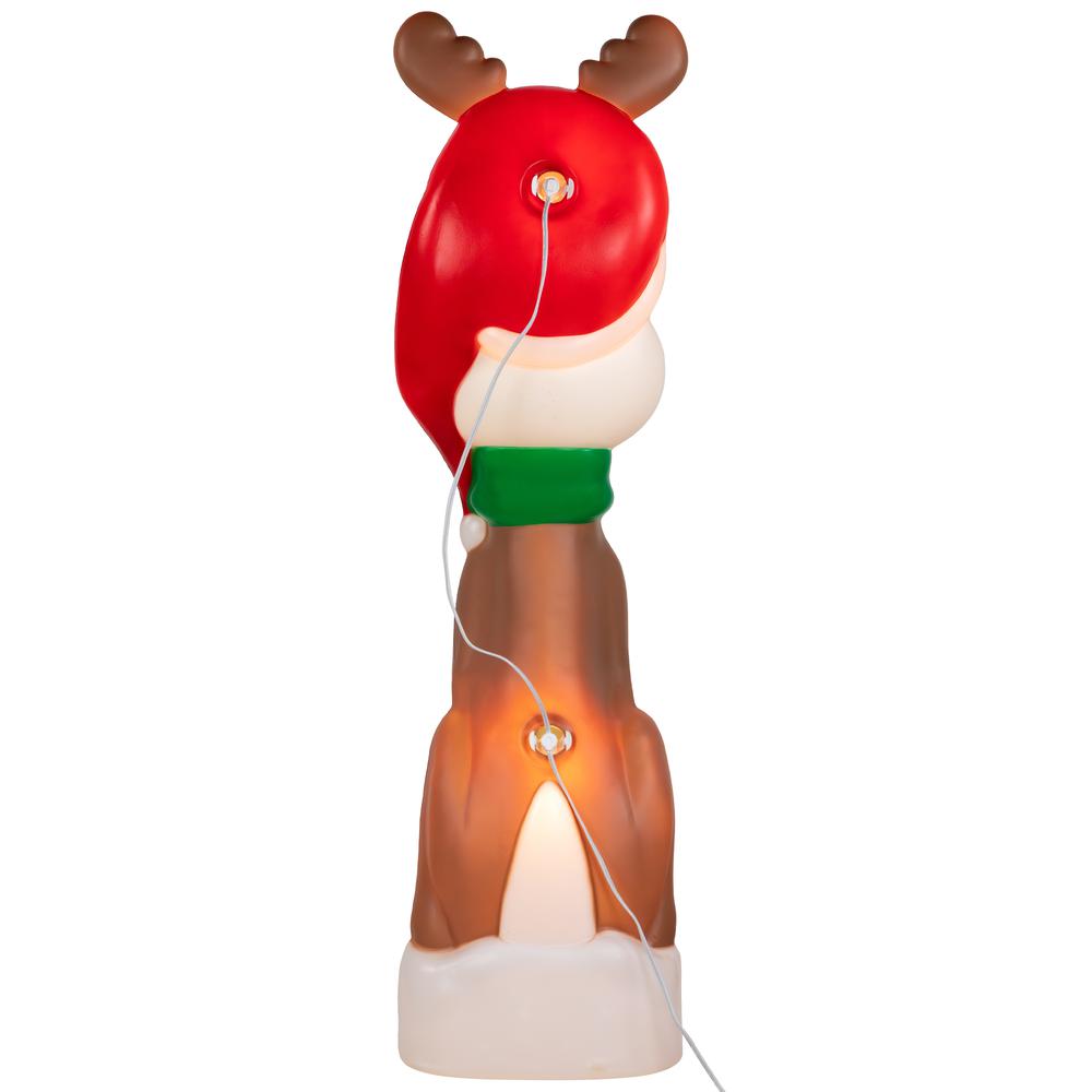 40" Lighted Blow Mold Reindeer Outdoor Christmas Decoration. Picture 6