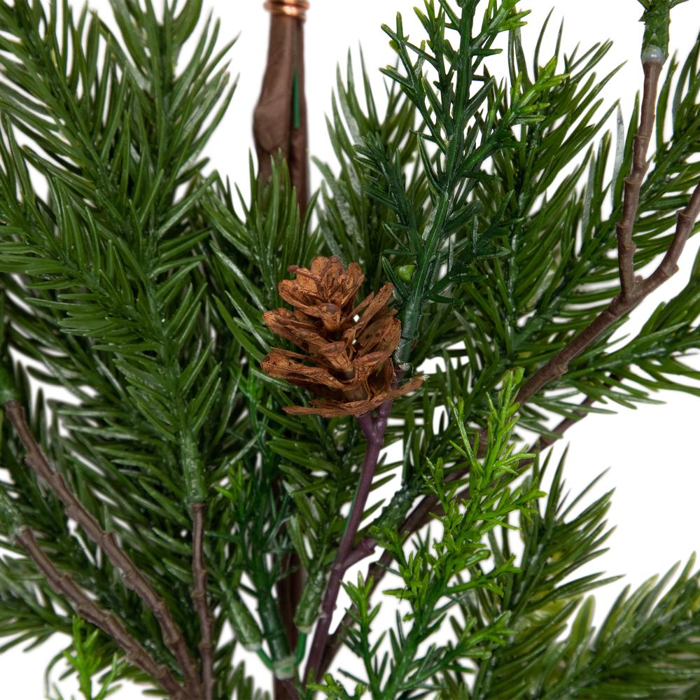 6' Cypress and Pine Cone Artificial Christmas Garland - Unlit. Picture 6