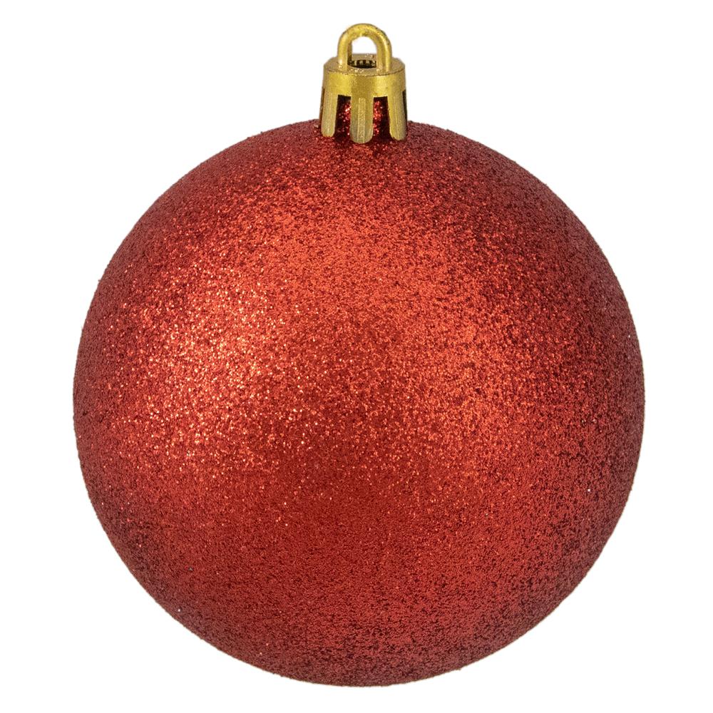 16ct Red Shatterproof 4-Finish Christmas Ball Ornaments 3" (75mm). Picture 6