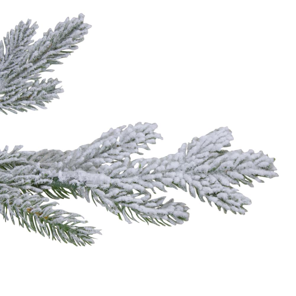 7.5' Flocked Little River Fir Artificial Christmas Tree - Unlit. Picture 3