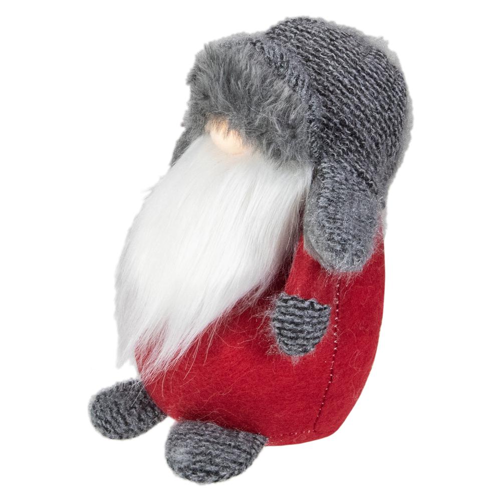 8.25" LED Lighted Red and Gray Gnome Christmas Figure. Picture 3
