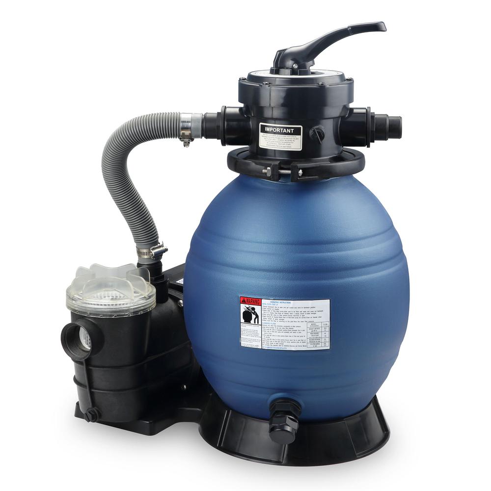 12-Inch Above Ground Swimming Pool Sand Filter System with 0.35 HP Pump. Picture 1