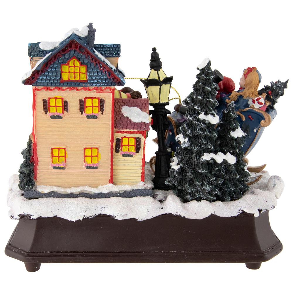 6.25" Animated and Musical Christmas Sleigh Decoration. Picture 6
