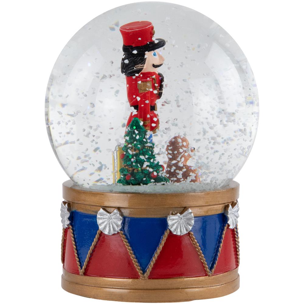 6" Christmas Nutcracker with Teddy Bear Musical Water Globe. Picture 6