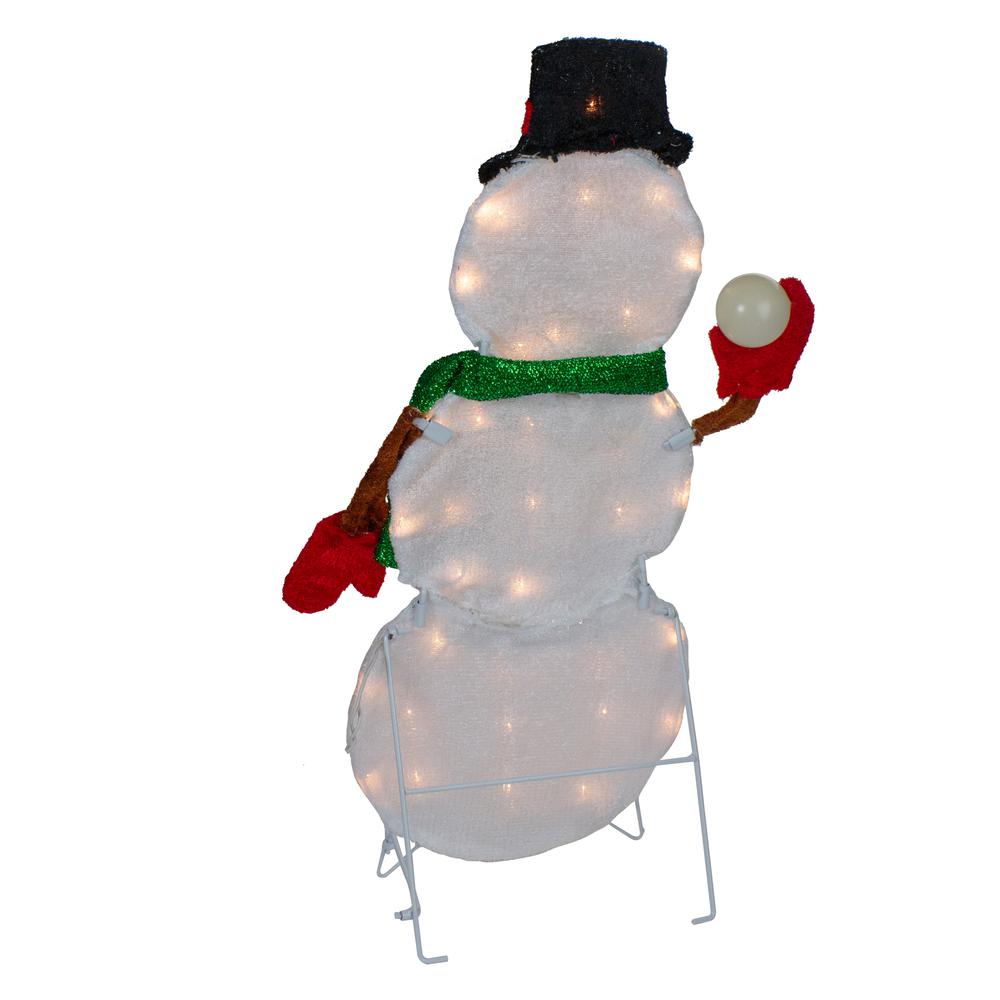 24" Black and White Snowman Christmas Outdoor Decoration. Picture 6