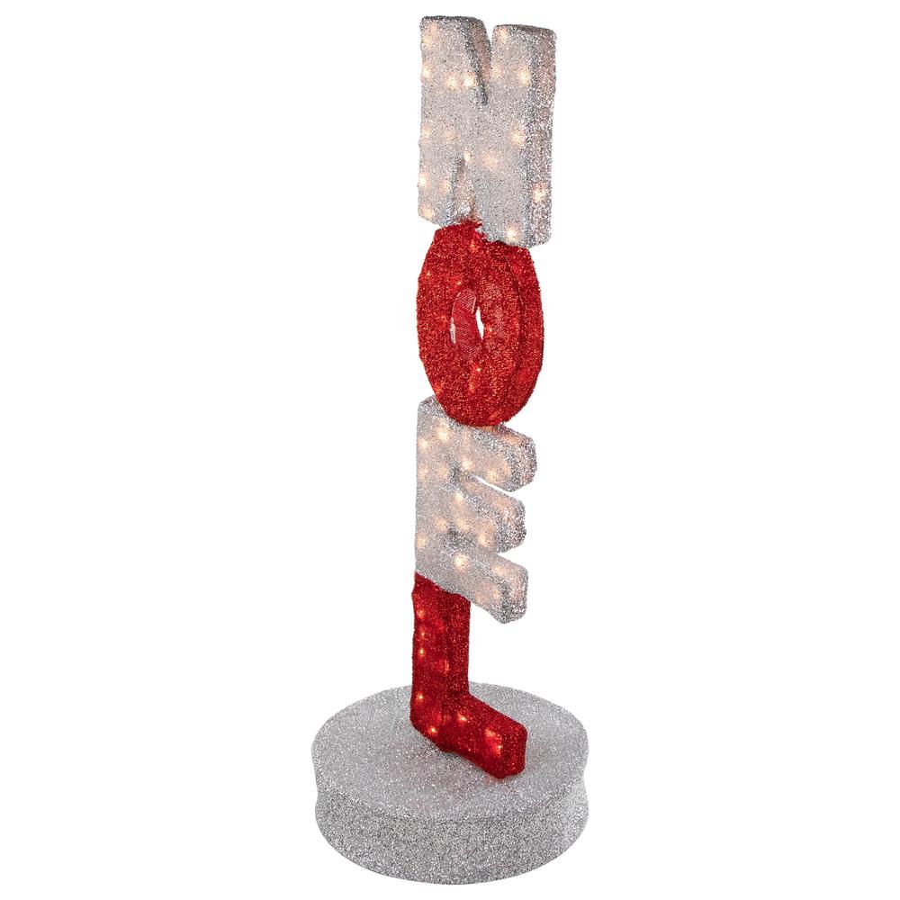 39" Lighted Red and Silver Noel Outdoor Christmas Sign Decoration. Picture 6