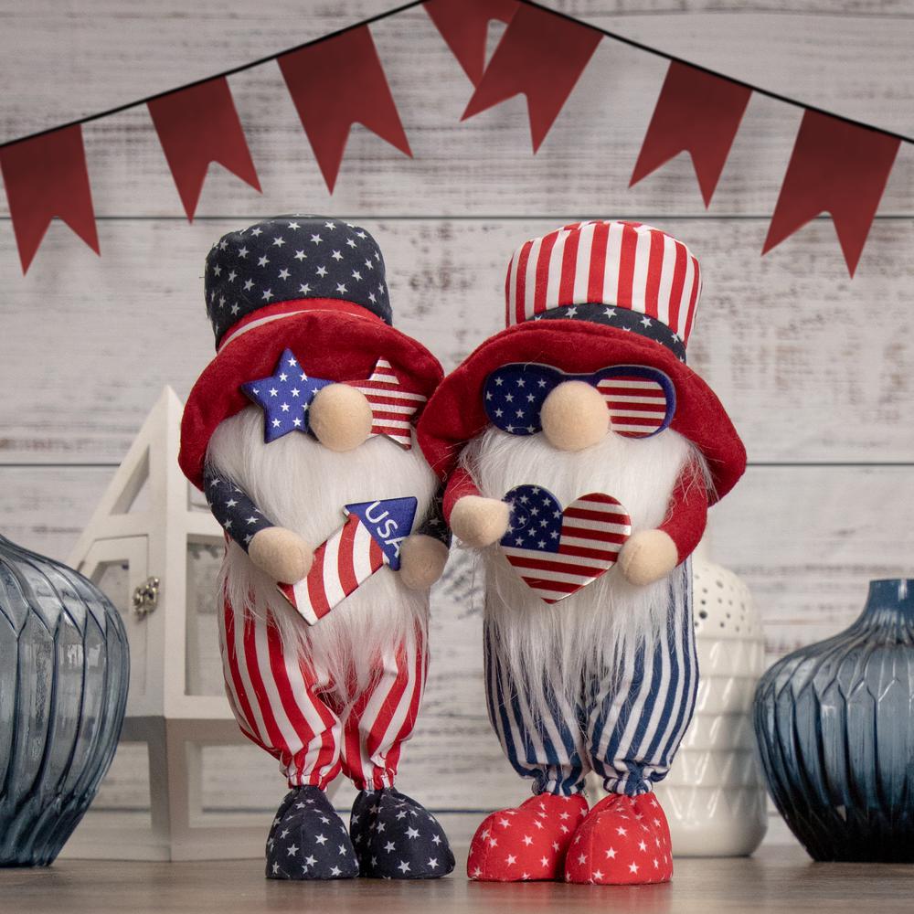 12.25" Patriotic Heart 4th of July Americana Gnome. Picture 2