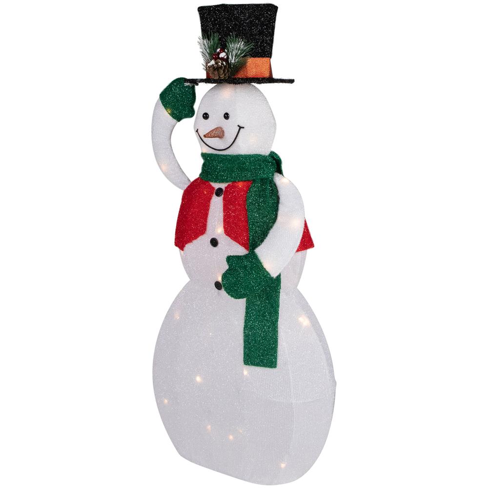 36" LED Lighted Animated Hat Tipping Snowman Christmas Figure. Picture 6