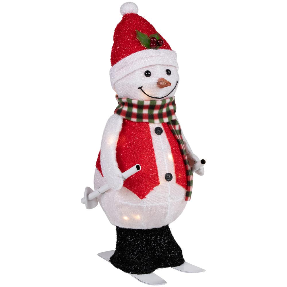 24" Animated Skiing Snowman LED Lighted Christmas Figure. Picture 6