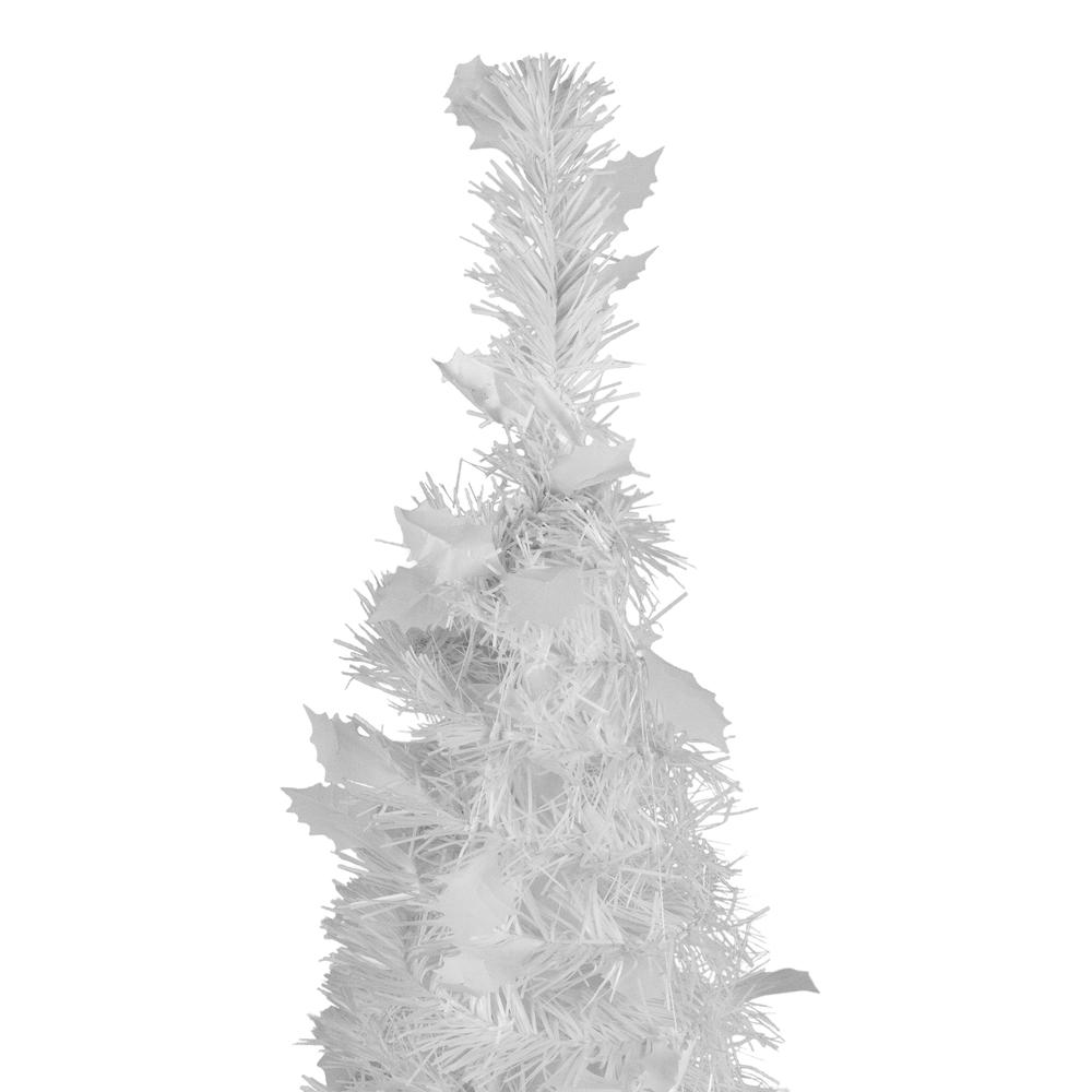 4' White Tinsel Pop-Up Artificial Christmas Tree  Unlit. Picture 4