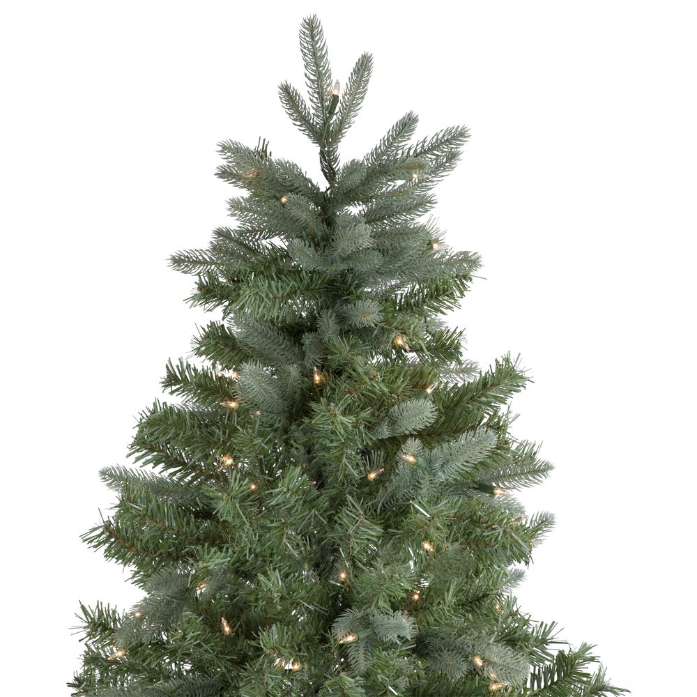 7.5' Pre-Lit Granville Fraser Fir Slim Artificial Christmas Tree  Clear Lights. Picture 5