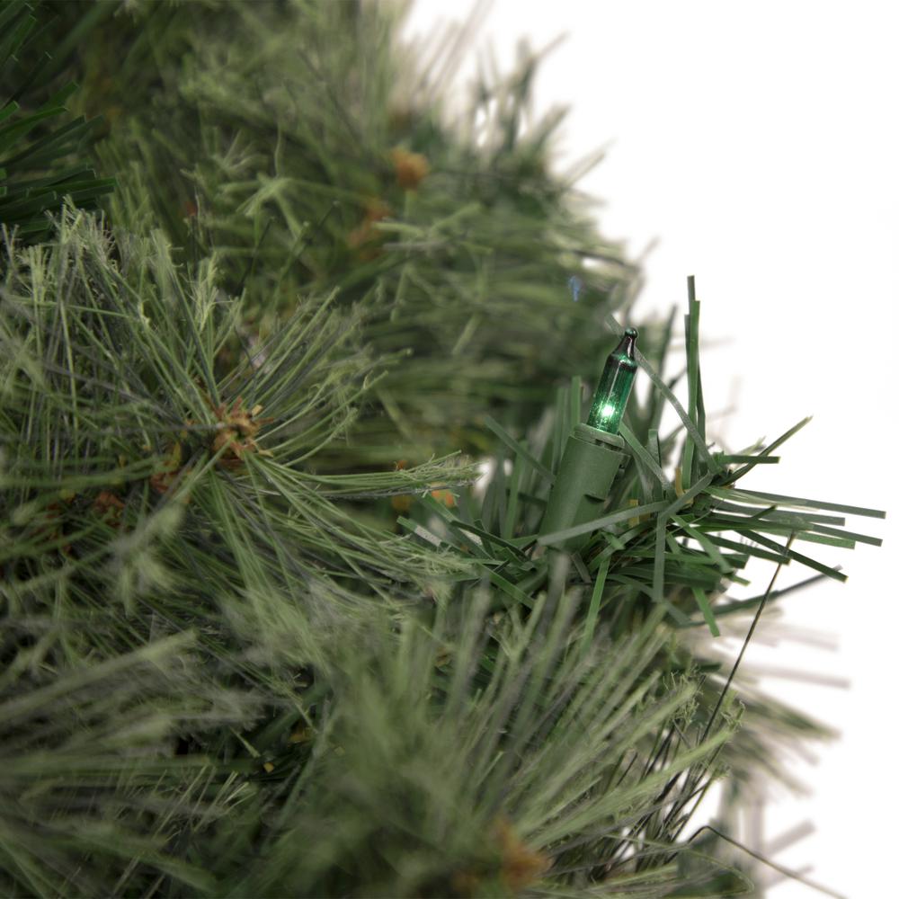 Pre-Lit Oregon Cashmere Pine Artificial Christmas Wreath  24-Inch  Multi Lights. Picture 6