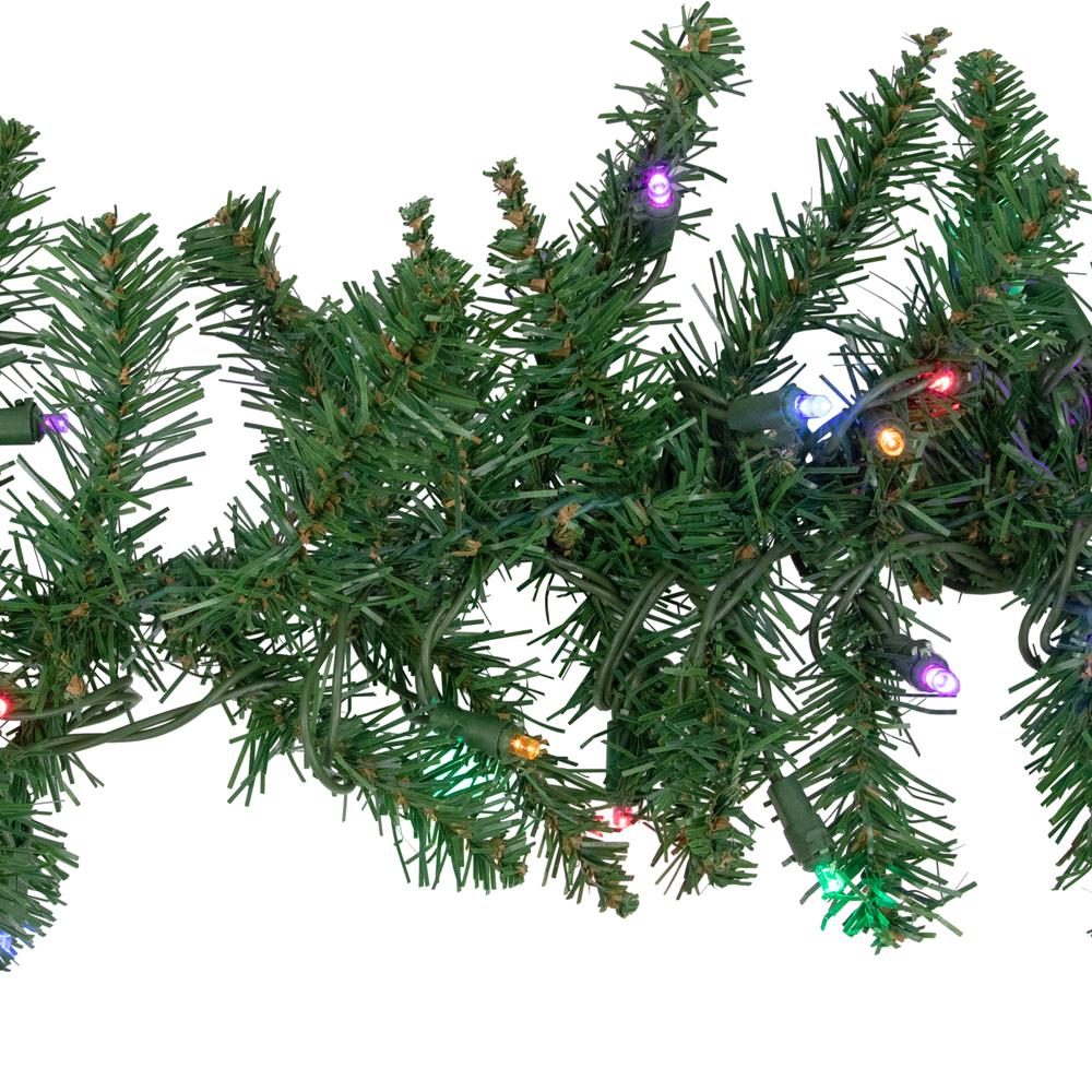 9' x 12" Pre-Lit Winona Fir Artificial Christmas Garland  Multi LED Lights. Picture 6
