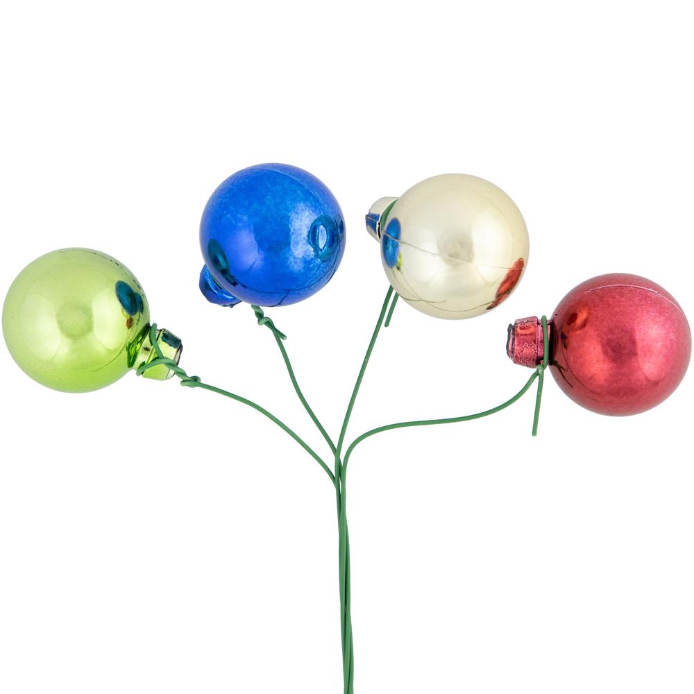 6.75" Multicolor Shatterproof Ball Ornament Christmas Pick. Picture 6