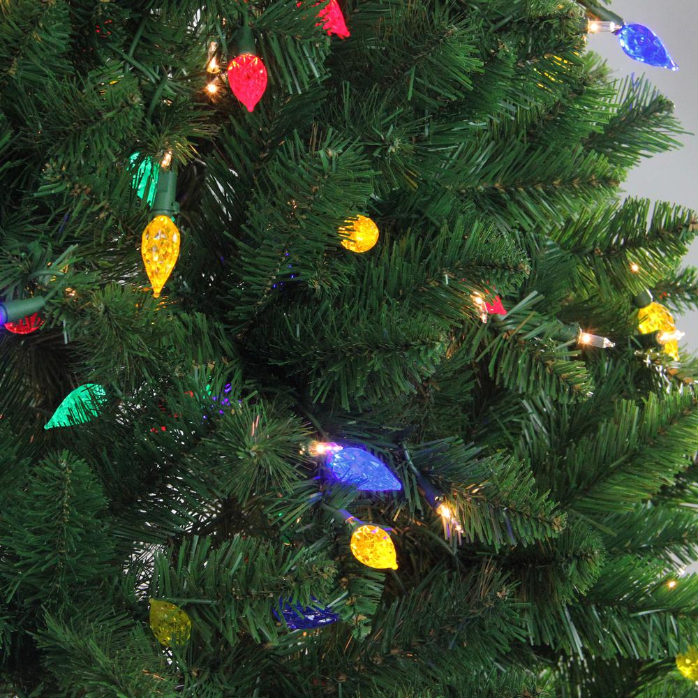 7.5' Pre-Lit Medium Huron Pine Artificial Christmas Tree - Dual Color LED Lights. Picture 2