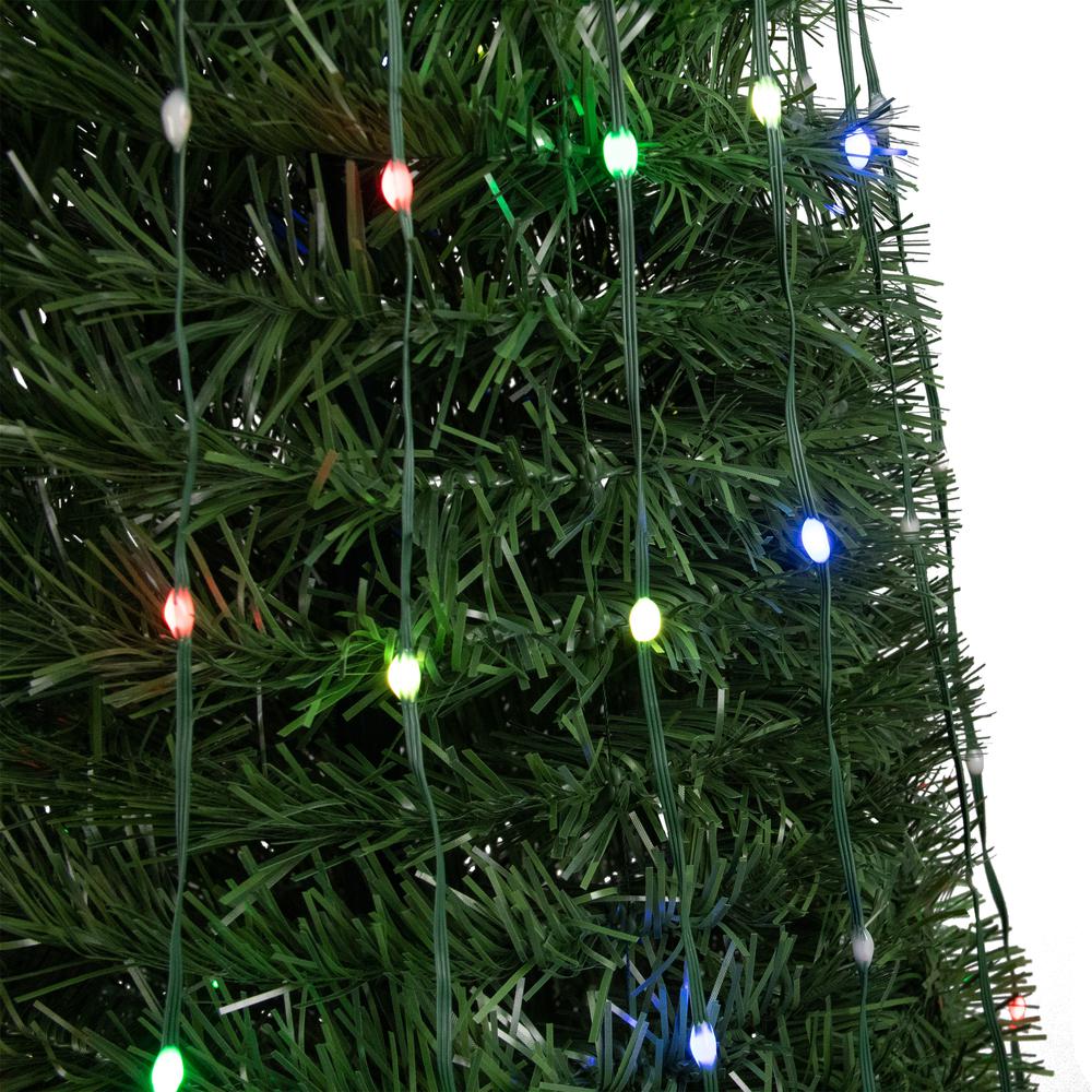 4' Green Color Changing Multiple Function Pop Up Artificial Outdoor Christmas Tree. Picture 4