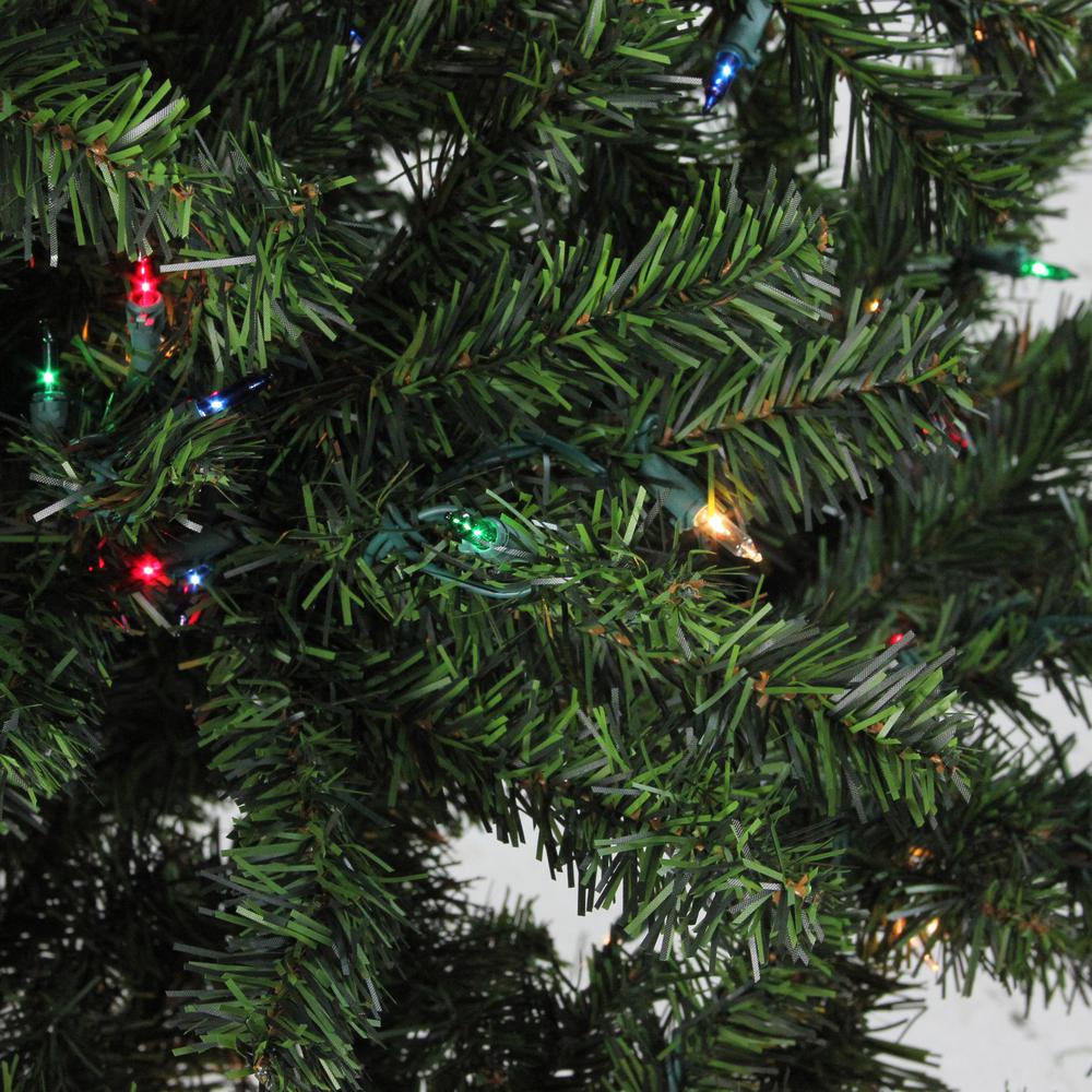 5' Pre-Lit Medium Canadian Pine Artificial Christmas Tree - Multicolor Lights. Picture 2