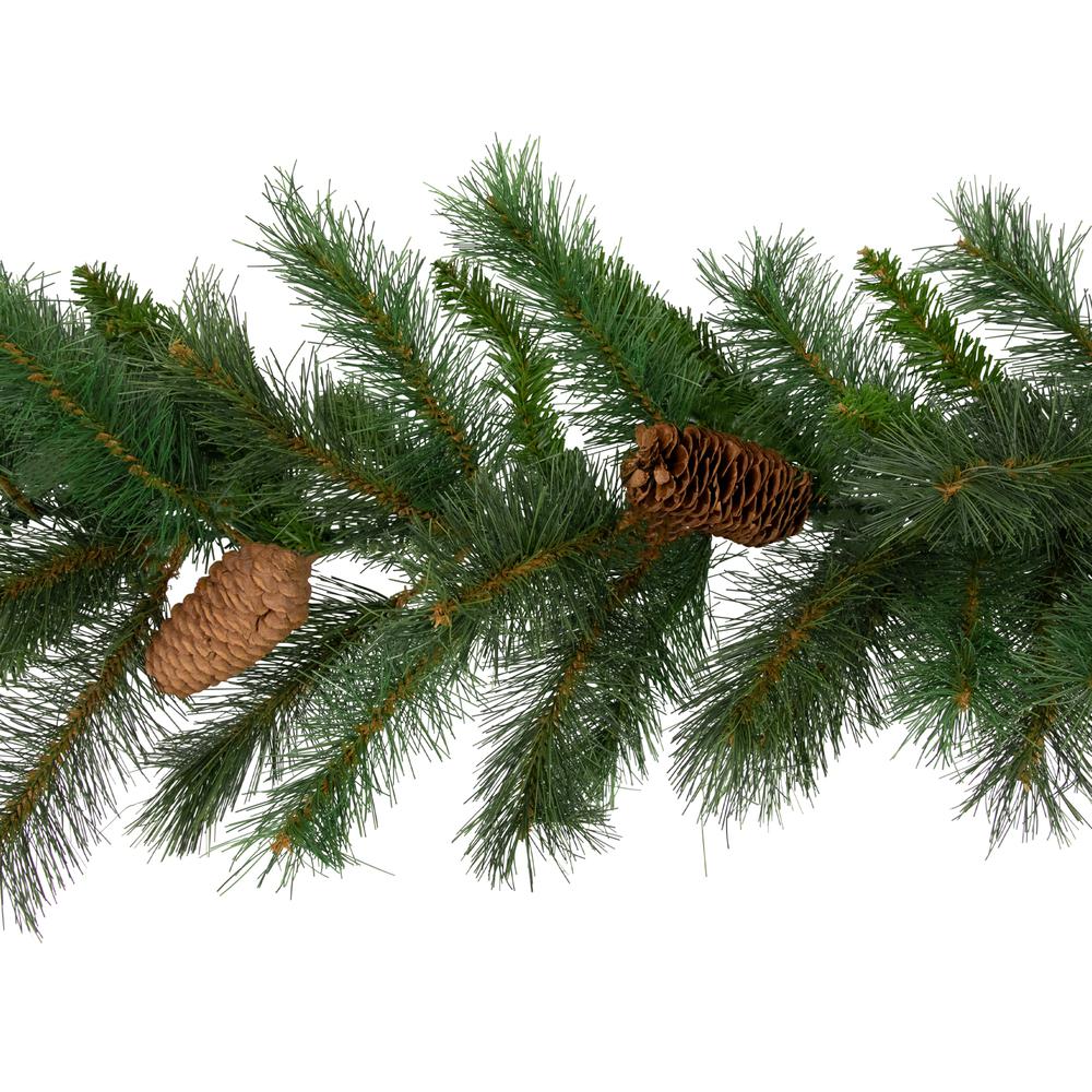 9' x 12" Green Pine and Pine Cones Artificial Christmas Garland  Unlit. Picture 6