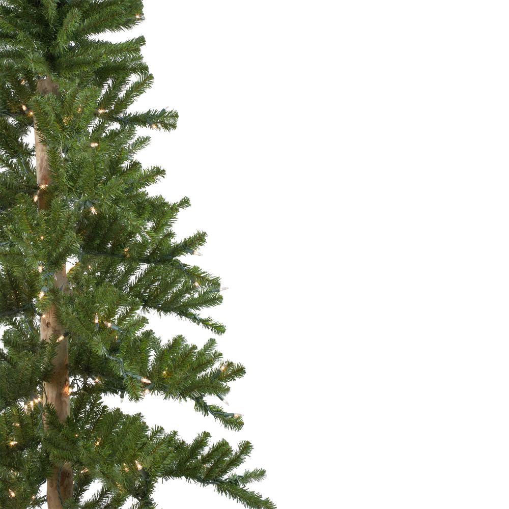 6' Pre-Lit Pencil Alpine Artificial Christmas Tree  Clear Lights. Picture 6